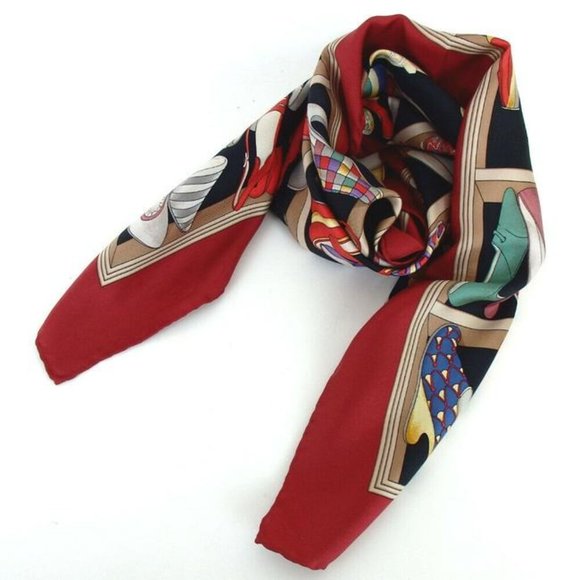 Salvatore Ferragamo Multi-Color Shoe Print Scarf - Picture 2 of 6